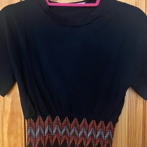 Zara cropped navy top